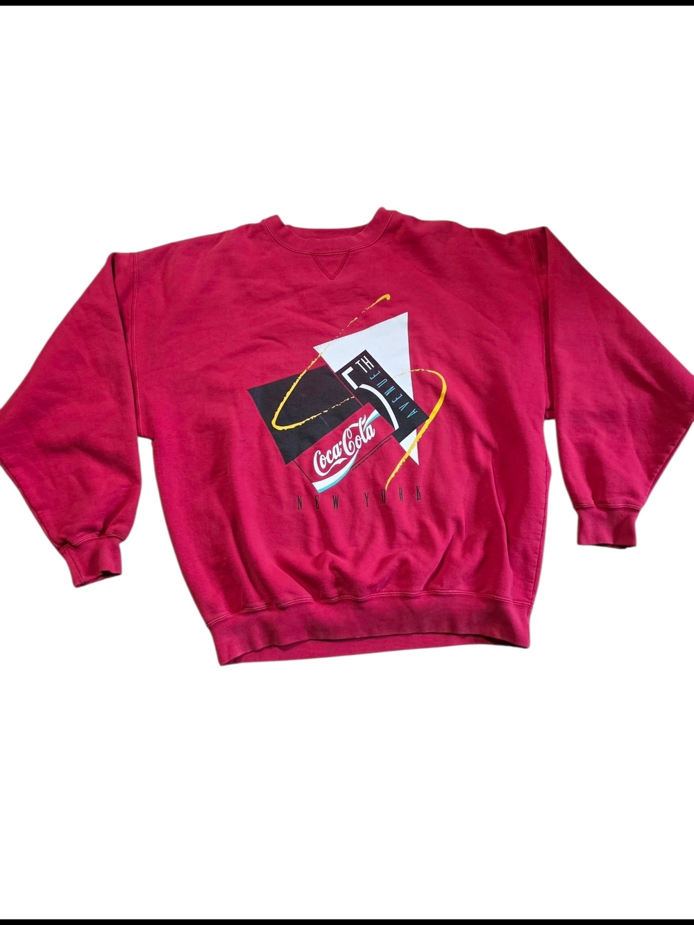 1995 Saks Fifth Avenue Coca Cola Crewneck Mens Sweater